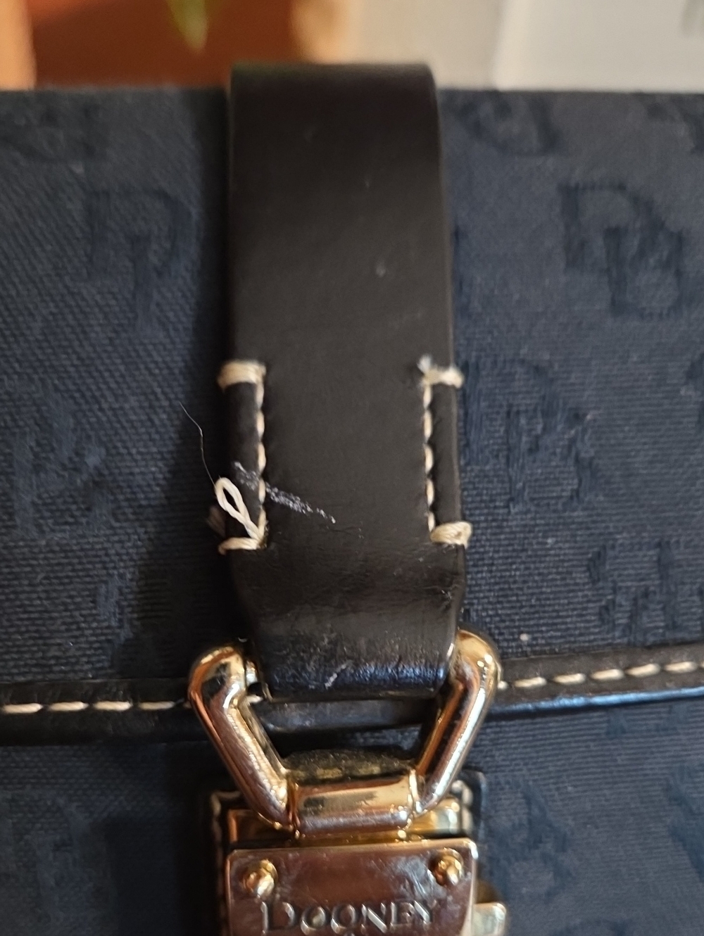 Dooney & Bourke Vintage Signature Monogram Flap Wristlet - Picture 11 of 16